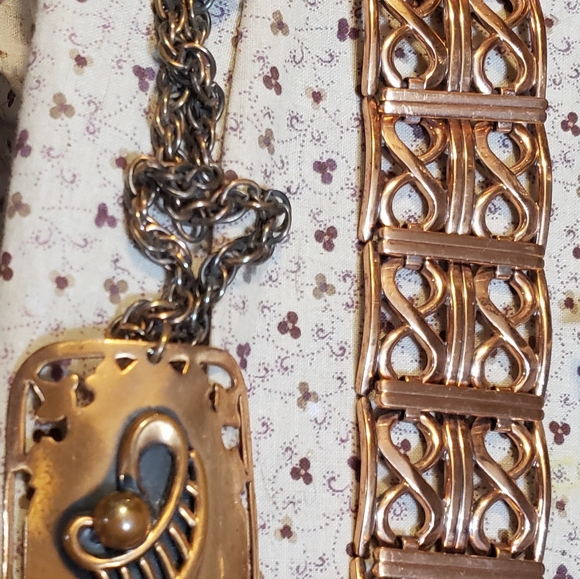 ESTATE Jewelry Lot Vintage Copper Rhinestones Rings - Picture 4 of 12